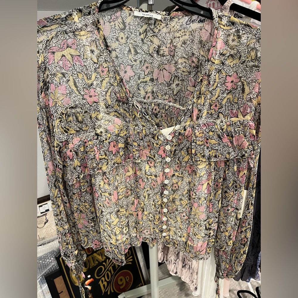 Tularosa silk blouse with shell lining